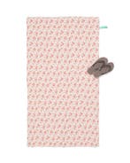 HEMA Kinderstrandlaken 80x140cm mousseline bloemen, Verzenden, Nieuw, Beige