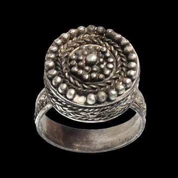 Laat-Romeins / Vroeg-Byzantijns Zilver Ring - Zeer zeldzaam!