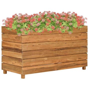 vidaXL Plantenbak verhoogd 100x40x38 cm gerecycled teakhout, Tuin en Terras, Verzenden, Nieuw, Minder dan 60 cm, 30 tot 60 cm
