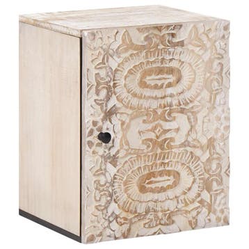 vidaXL Badkamer Hangkast Wit 38 x 33,5 x 48 cm Massief Mango, Verzenden, Nieuw