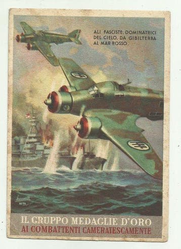 Italië - Fascisme WOII geïllustreerd door Boccasile -, Verzamelen, Gelopen