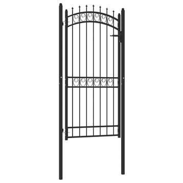 vidaXL Hekpoort EMMEN met stalen pinnen 103x147 cm zwart, Verzenden, Nieuw