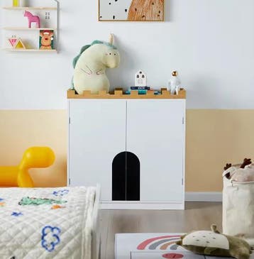 Houten Kinderkast met Deuren en Planken – Speelgoed Opbergka, Verzenden, Nieuw