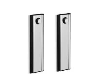 Veiling - 2x Beaux douchewisser m/ muurhaak zilver geanodise, Nieuw
