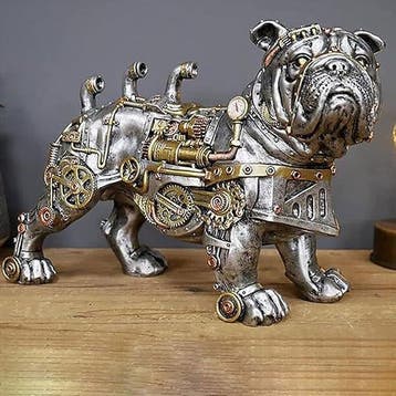 Decoratief ornament - Steampunk K9 Bulldog Figurine –