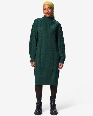 HEMA Damesjurk Zelda regular fit kabel zeegroen, Kleding | Dames, Verzenden, Nieuw