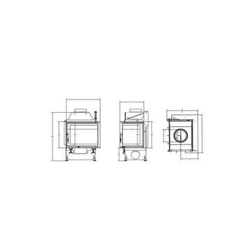 Showroommodel Inbouw Houtkachel Quattro 50 R Rechts Open, Huis en Inrichting, Kachels, Nieuw