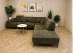 Olivia Green Lounge Hoekbank suede, Huis en Inrichting, Banken | Bankstellen, Verzenden, Zo goed als nieuw