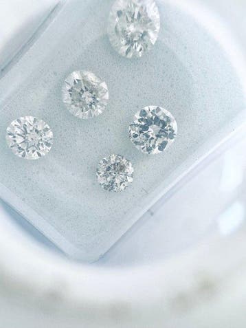 Zonder minimumprijs - 5 pcs Diamant (Natuurlijk) - 1.38 ct -, Nieuw