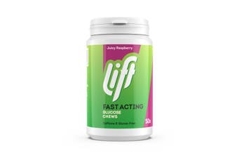 Glucotabs lift tablet 4G framboos - 50 stuks, Verzenden, Nieuw