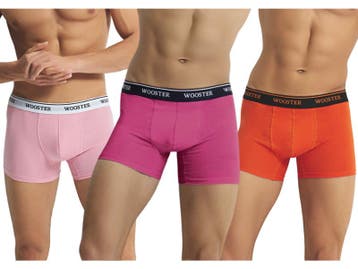 3-Pack WOOSTER® Heren Boxershorts - Roze-Fuchsia-Oranje, Verzenden