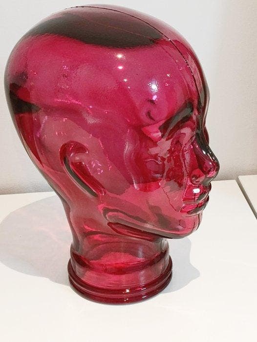 Hoofd - Maniquí Nefertiti - gerecycled glas, Antiek en Kunst, Kunst | Designobjecten