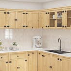 vidaXL Kast SKI HoningBruin 80 x 80 x 60 cm Massief, Verzenden, Nieuw, Bruin