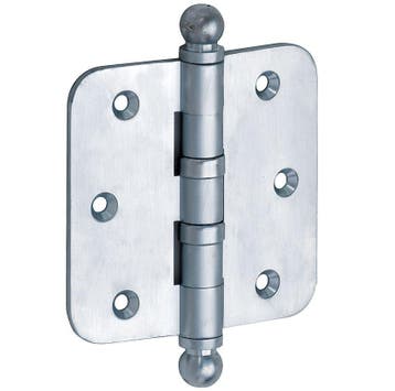 Kogellagerscharnier 89x89 ronde hoek bol mat chroom, Verzenden, Nieuw