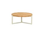 Apple Bee Monaco loungetafel Oyster met rond teak blad Ø 75, Ophalen of Verzenden, Nieuw