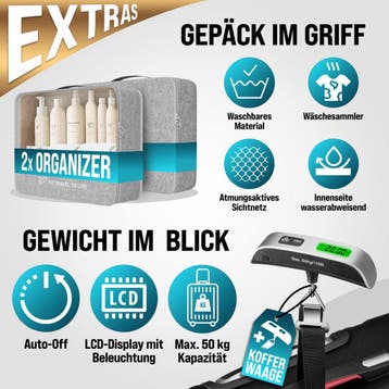 Reiskoffers 3-delige Exopack Zwart ABS toebehoren, Verzenden, Nieuw