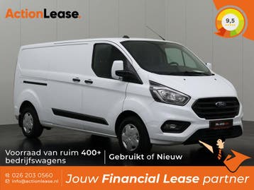 Ford Transit Custom Bestelbus L2 H1 2021 Diesel, Auto's, Ford, Zwart, Wit, Nieuw, Dealer onderhouden