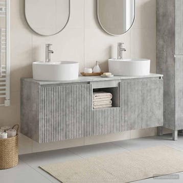 vidaXL Badkamerkastenset 3 st Betongrijs 49,5 x 44,5 x 65 cm, Verzenden, Nieuw