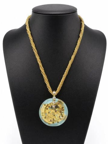 24 karaat - Murano-glas, Geel goud - Ketting met hanger -, Antiek en Kunst