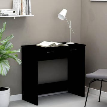 vidaXL Bureau 80x40x75 cm bewerkt hout zwart, Verzenden, Nieuw