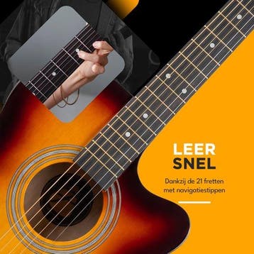 2dekans | Finesse Akoestische Gitaar - met Videocursus - 4/4, Ophalen of Verzenden, Zo goed als nieuw