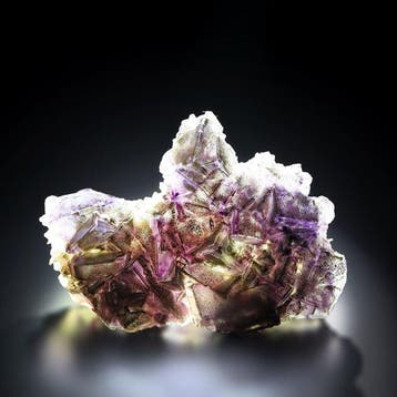 Premium veelkleurige FLUORITE, QUARTZ, ARSENOPYRITE uit, Verzamelen