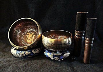 Klankschaal - 2x 3 delige complete sets Klankschalen - Nieuw