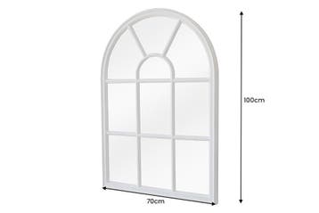 Design wandspiegel CASTILLO 100cm witte raamspiegel in, Huis en Inrichting, Woonaccessoires | Spiegels, Ophalen of Verzenden, Nieuw