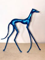 Abdoulaye Derme - sculptuur, Lévrier stylisé en bronze - 35