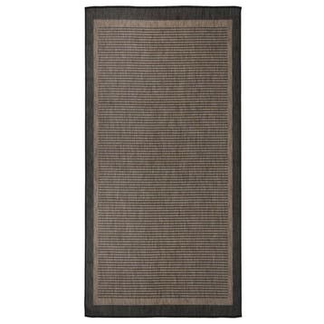 vidaXL Buitenkleed platgeweven 100x200 cm donkerbruin, Verzenden, Nieuw, Bruin