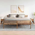 vidaXL Nachtkastjes 2 st met lade 39x28x41 cm oud, Verzenden, Nieuw, Hout