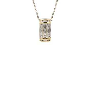 Gouden hanger met diamant 18 karaat, Verzenden, Zo goed als nieuw, Goud