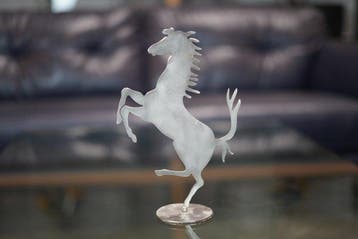 Beeld, Prancing horse - 25 cm - Metaal, Staal