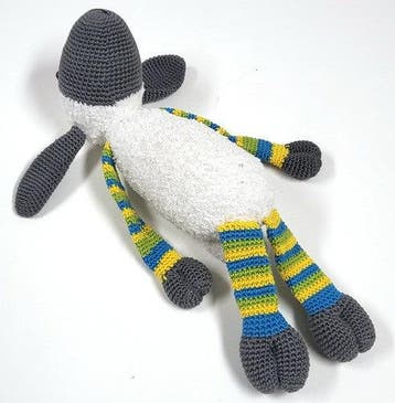 Gehaakte schaapknuffel, handgemaakt, Verzenden, Gebruikt