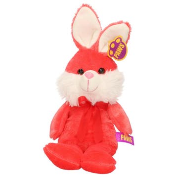 Paashaas knuffel - zacht pluche - rood - 32 cm - met, Verzenden, Nieuw