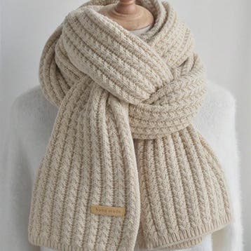 Dikke Gebreide Sjaal Dames Heren - Zachte Cable Knit Wrap vo, Verzenden, Nieuw