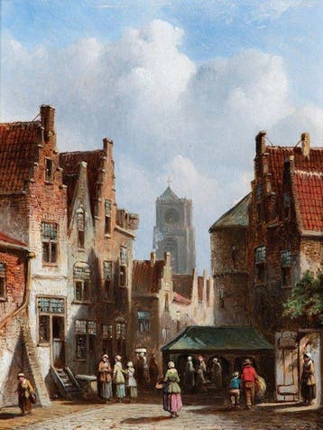 Petrus Gerardus Vertin (1819-1893) - Hollands Stadsgezicht