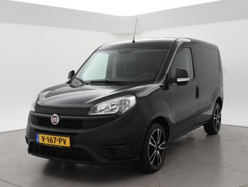Fiat Doblò Cargo 1.3 MJ ACTUAL EURO 6 + TREKHAAK | 17 INCH |, Stof, Gebruikt, Euro 6, Zwart