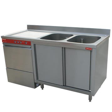 Horeca Vaatwasser | Met Spoeltafel | Op Kast + Schuifdeuren, Verzenden, Nieuw in verpakking