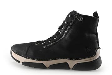 Rieker Veterboots in maat 42 Zwart, Verzenden, Zwart, Overige typen, Gedragen