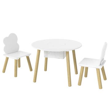 Kindertafel Met Stoelen En Opbergruimte, 3-delig Kindermeube, Verzenden, Nieuw