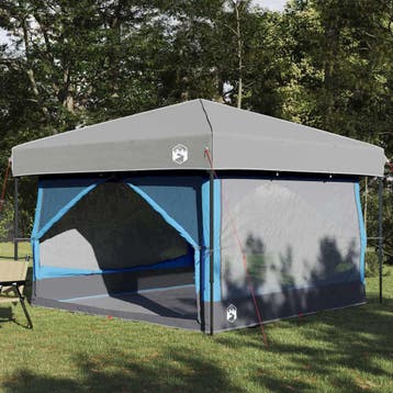 vidaXL Binnen tent voor 7 Personen 7-persoons Blauw en Grijs, Verzenden, Nieuw, Tot en met 2