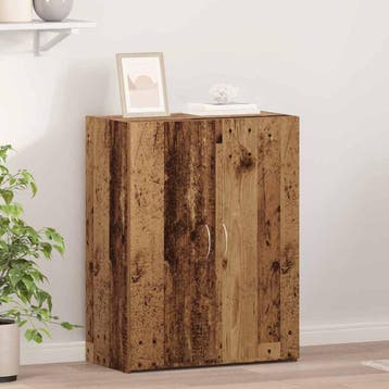 vidaXL Kantoorkast Oud hout 70 x 32 x 77.5 cm Bewerkt hout, Huis en Inrichting, Kasten | Roldeurkasten en Archiefkasten, Verzenden