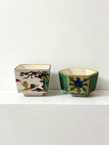 Kutani ware - Taikodou - Beker (2) - Porselein - Kutani