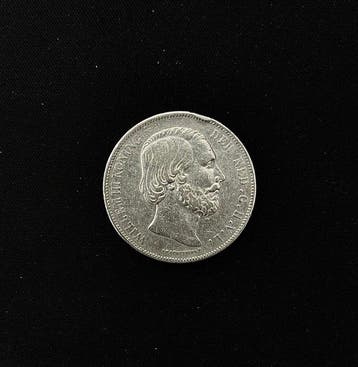 Nederland. Willem III. 2 1/2 Gulden 1874 (Zonder