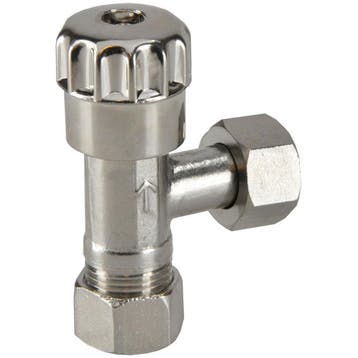 Riko Hoekstopkraan 3/8BIx12mm - Knel - Verchroomd, Ophalen of Verzenden, Nieuw