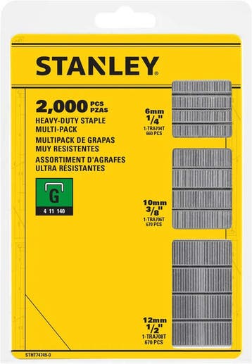 Stanley nieten mix 6, 10, 12 mm type G 2000 stuks, Verzenden, Nieuw