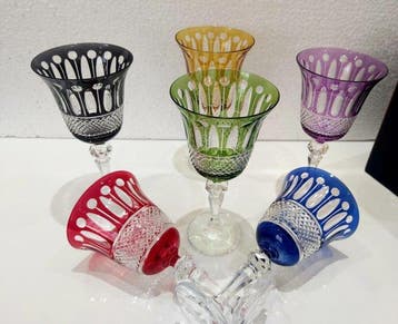 Drinkglas - Kristal - 6-delige Boheems kristal