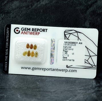 Zonder minimumprijs - 7 pcs Diamant (Natuurlijk gekleurd) -, Nieuw