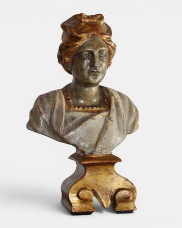 sculptuur, senza titolo - 34 cm - Polychroom hout